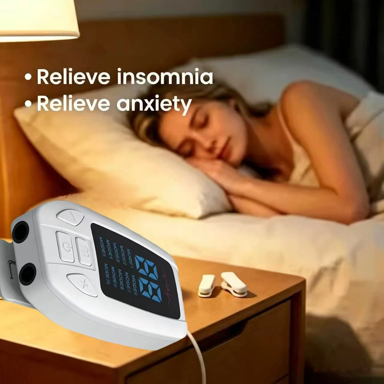 Insomnia Relief Device Vagus Nerve Stimulation Ear Clip CES Sleep Aid Microcurrent Therapy Relieve Anxiety Fast Sleep