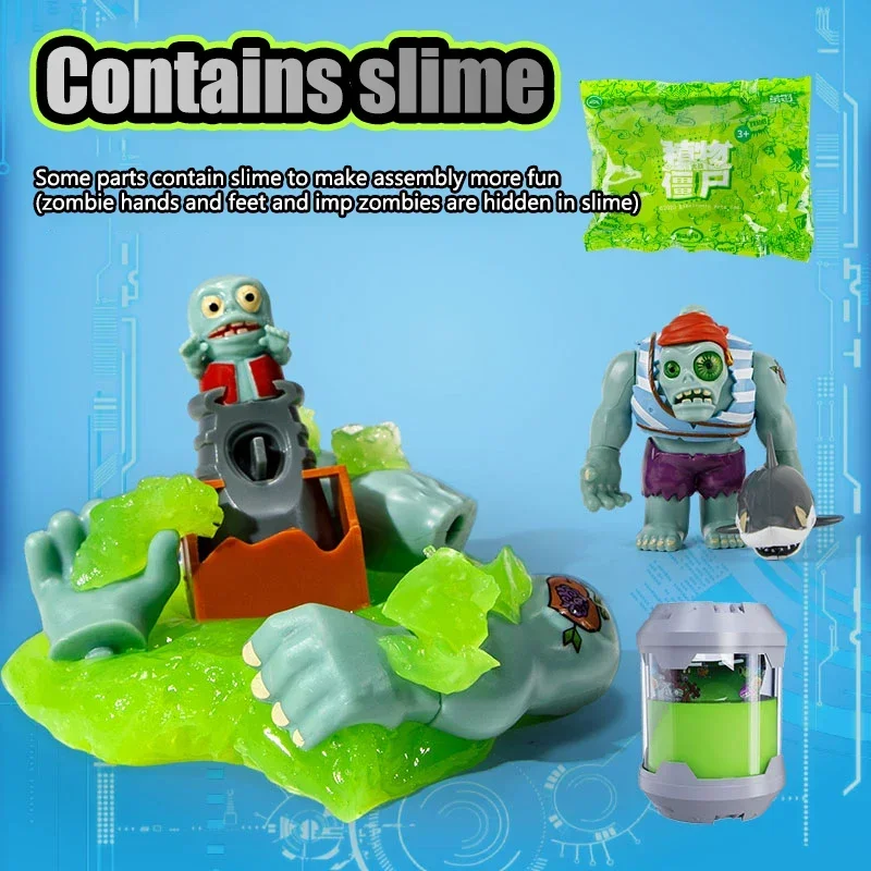 Plants Vs. Zombies 2 Giant Zombie Assembly Toy Set Arena Battle Experimental Bench Christmas Giant Zombie Kid's Educational Toys