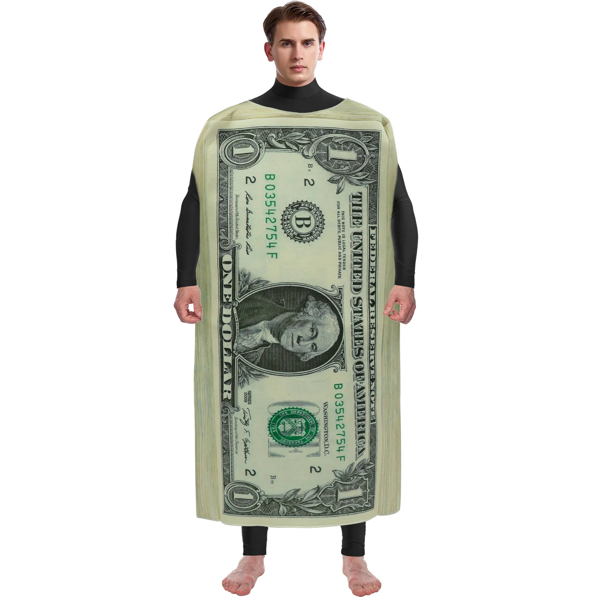 

Halloween Personalized Dollar Bill Costume Bar Party US Dollar Performance Costume Cosplay Costume