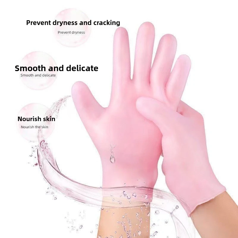 Reusable Silicone Gloves Hand Masks for Moisturizing Sleepwear Comfortable Barrier against Dryness And Cracking