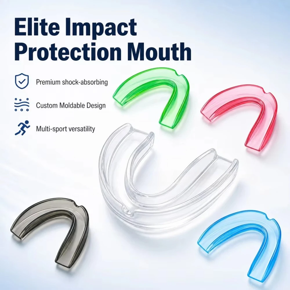 3 Pcs Sports Tooth Silicone Mouth Guard Boxing Protector Anti-wear Free Shaping Taekwondo Mouthguard Karate Rugby Braces