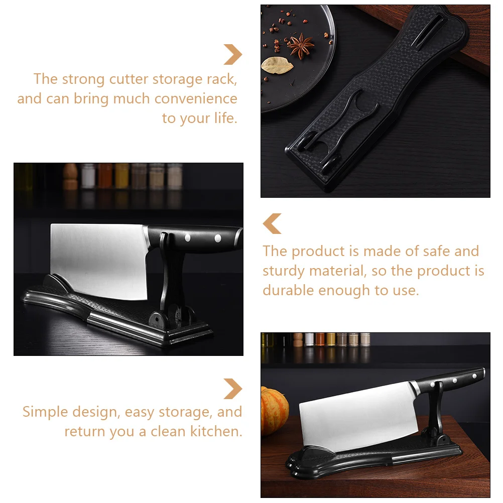 

Vertical Knives Holder Stand 2Pcs Single Blade Storage Rack Kitchen Cutter Organizer Display Stand