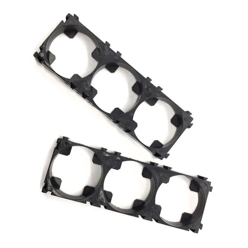 10pcs/lot 32650 Bracket 3 Holes Bracket Holder Black Plastic Bracket Anti-shock Bracket for DIY 32650 Lithium Battery