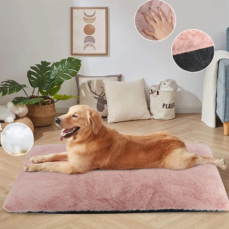 

Soft Thick Dog Sleeping Mat Warm Winter Pet Bed Mattress Puppy Cat Sofa Blanket for Small Medium Large Dogs Cats Washable 매트