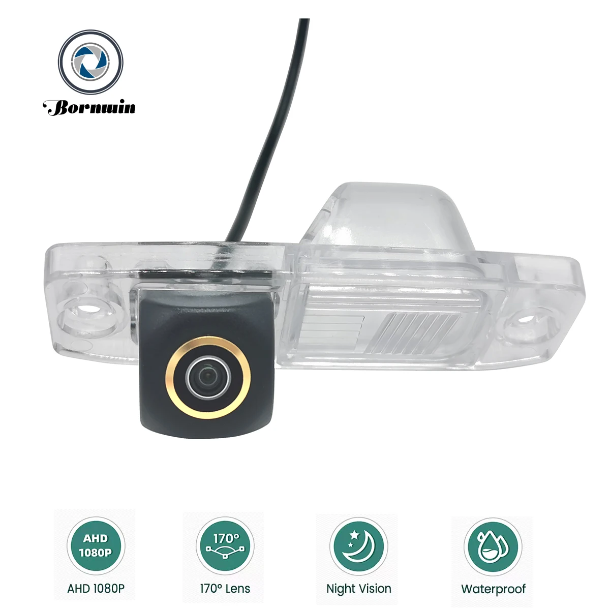 

Bornwin HD AHD 1080P Водонепроницаемая автомобильная пластина Обратная резервная камера для Hyundai Sonata Elantra Accent Kia Sportage Carens Ceed