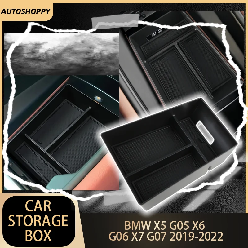 

For BMW X5 G05 X6 G06 X7 G07 2019 2020 2021 2022 Car Center Console Armrest Storage Box Tray Holder Interior Accessories