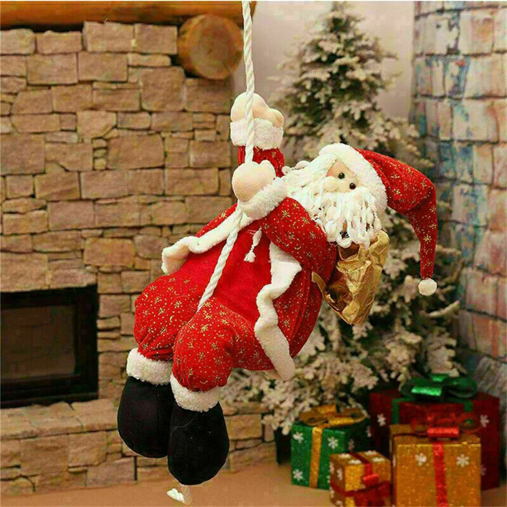 Colgante de Papá Noel para niños, accesorios de ventana exterior de Navidad, 22/30/36cm, regalos de Año Nuevo