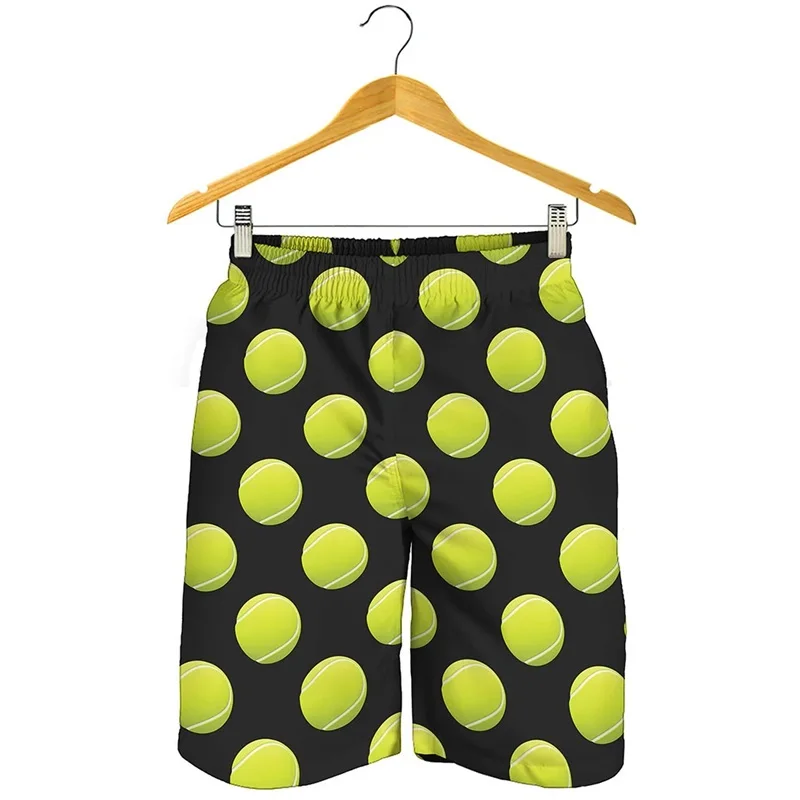 Full Print Tennis Football Baseball Pattern Beach Shorts Mens Casual Oversized Board Short Y2k Pants Men Streetwear