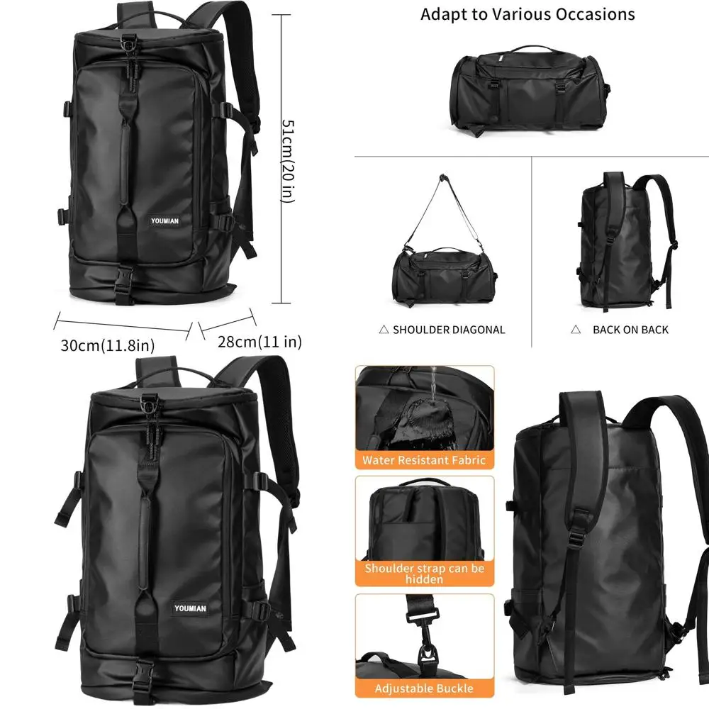 

Водонепроницаемый дорожный рюкзак с отделением для обуви для мужчин и женщин, подходит для спортзала и мотоциклетных шлемов