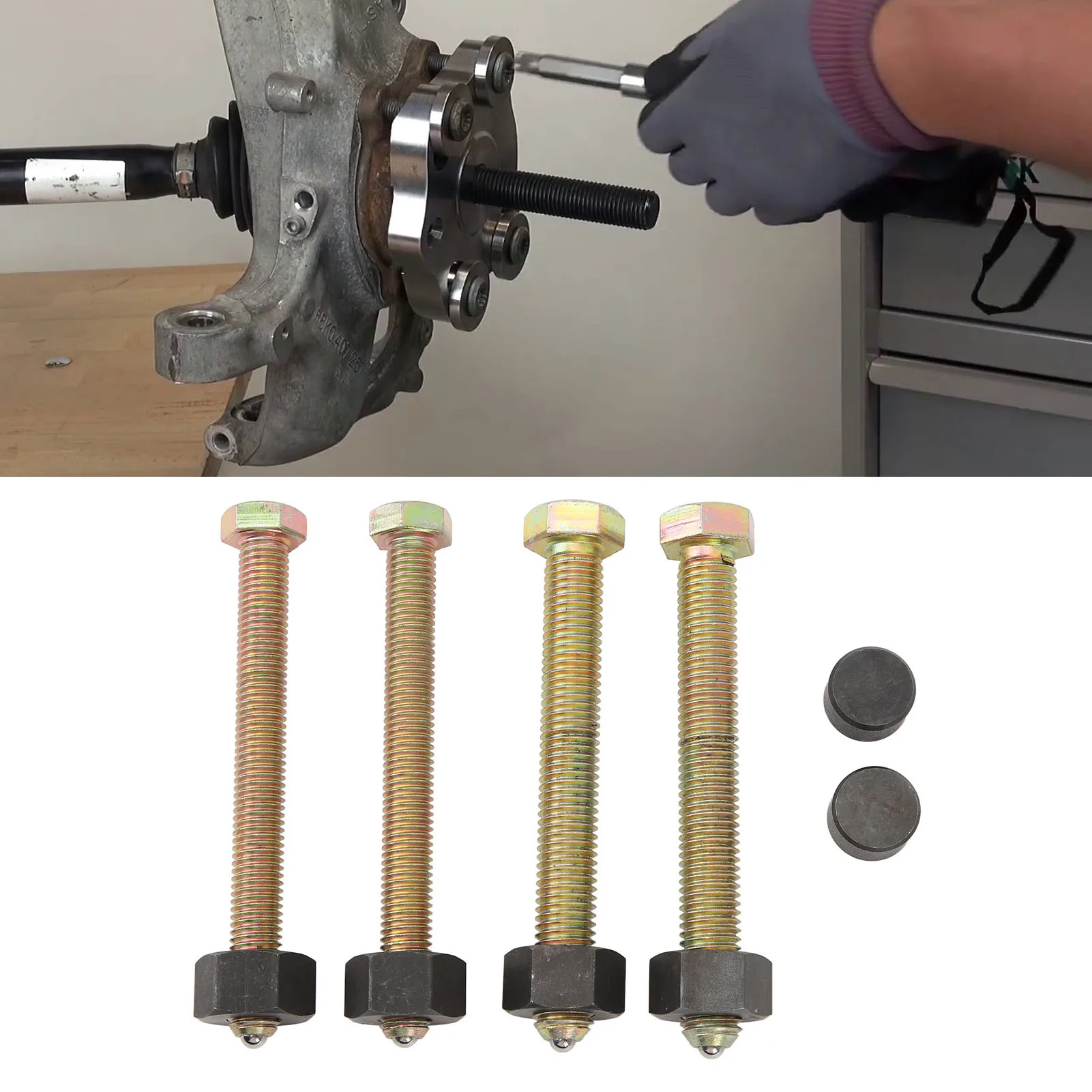 

Болты для снятия ступицы с ударной резьбой, металлические болты M12 M14, набор инструментов для снятия ступицы, для установки, удаления корродированных болтов ступицы