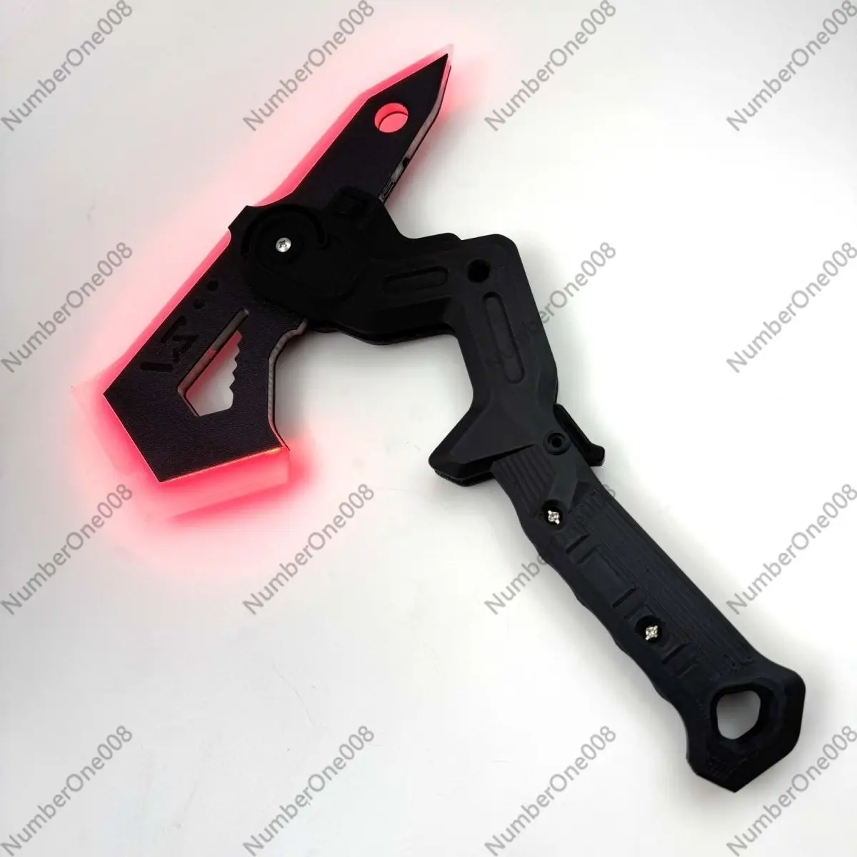 Deformable Mechanical Sword Axe Folding Luminous Cosplay Toy Model Outdoor Creative Portable EDC Tool