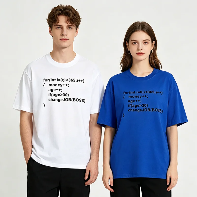 Humorous Coding Creativity Geeks Short-Sleeved T-Shirt Male Programmer's Fashion Tech Theme Tee for Geeks