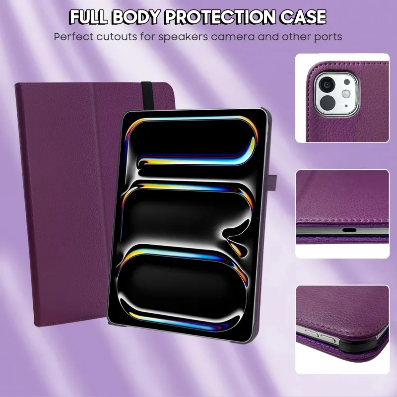 Flip Case For iPad Air 13 2024 M2 Smart Cover iPad Pro 13 M4 Pro 12.9 2015/2017/2018/2020/2022 PU Leather Protective Funda Shell