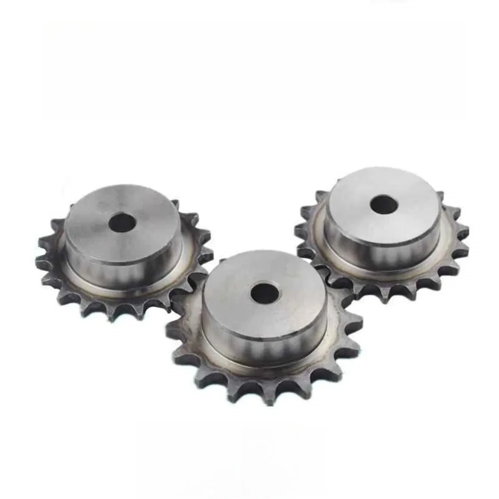 1pc Industrial 06B Drive Sprocket 45# Steel Pilot Bore Chain Wheel 10‑25 Teeth Wear‑Resistant Hardened Tooth Surface