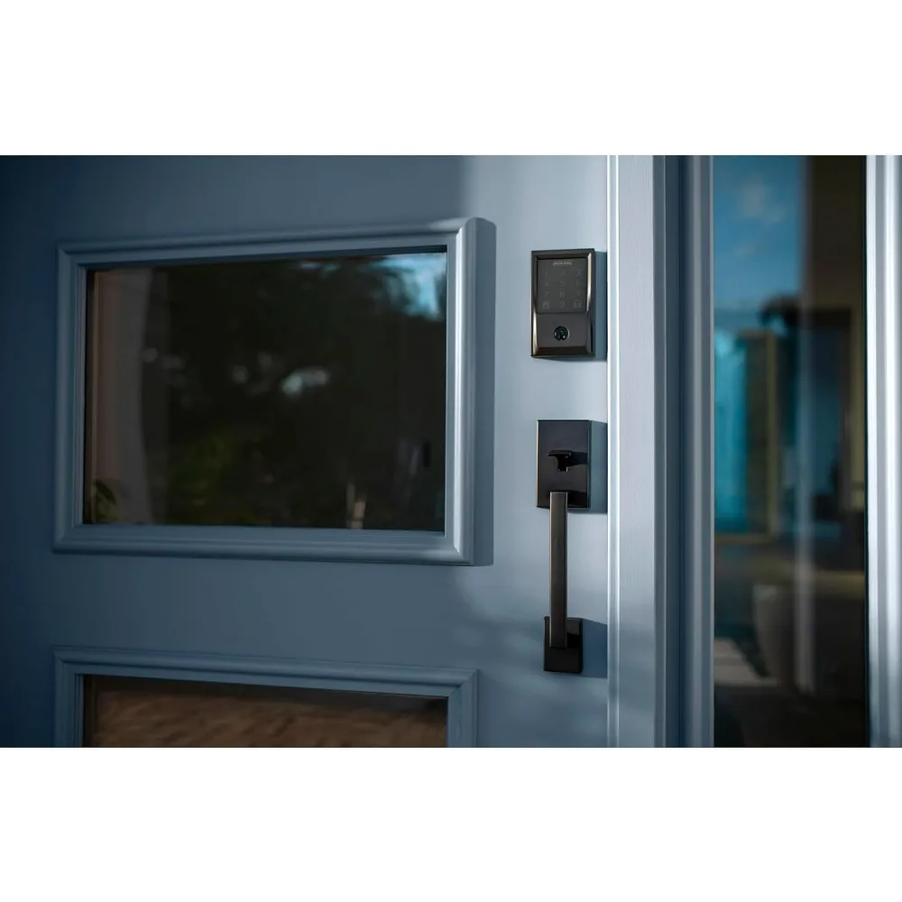 2025-Schlage Encode Smart WiFi Deadbolt للباب الأمامي - دخول بدون مفتاح عبر التطبيق أو شاشة تعمل باللمس - متوافق مع Alexa وGoogle