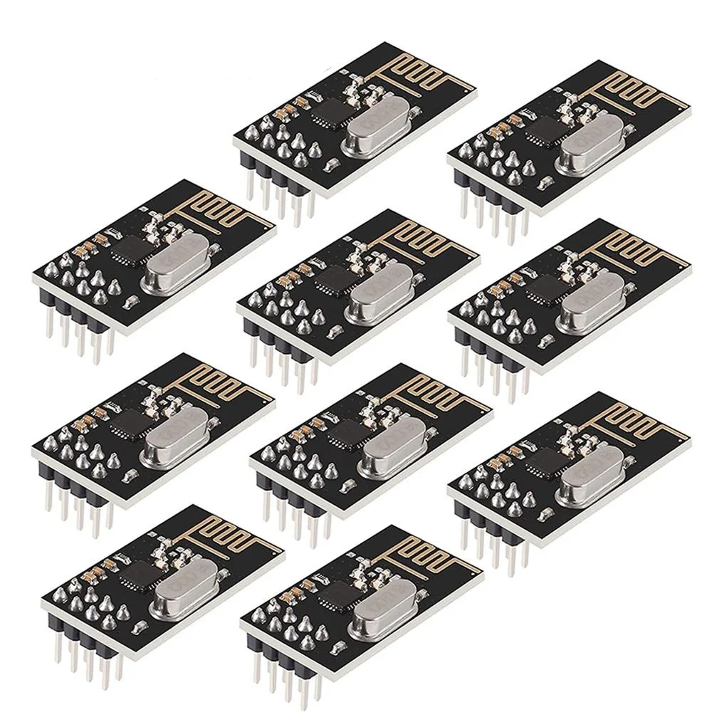 1-10PCS NRF24L01 2.4GHz 2Mbit/s Wireless Data Transmission RF Transceiver Module Board 1.9-3.6V For Arduino DIY