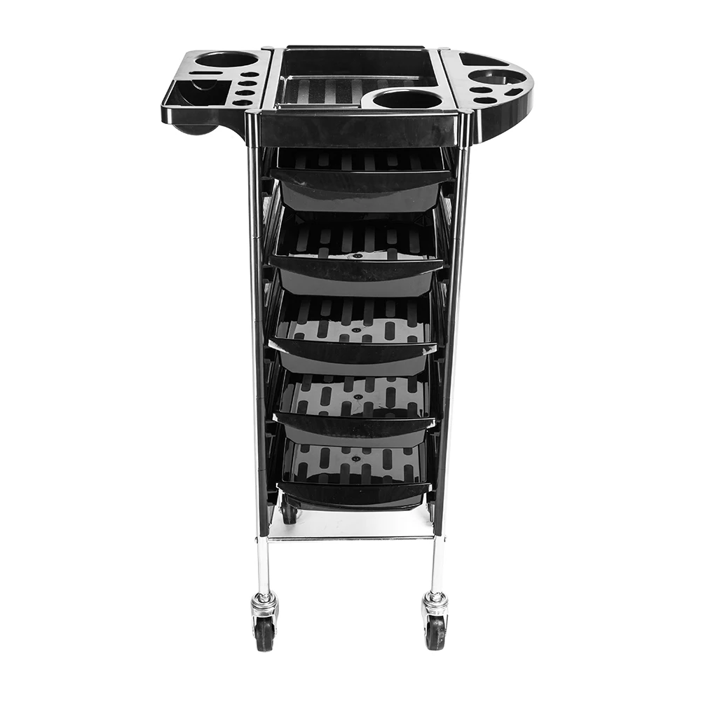 

YC-Q7 5 Tiers Hairdresser Beauty Storage Trolley Black