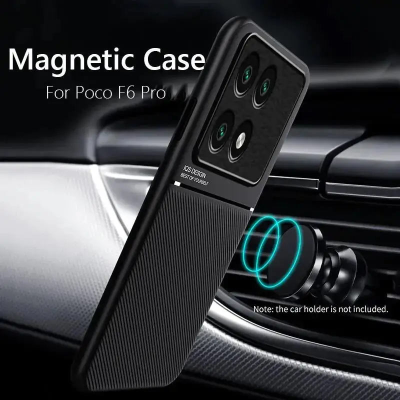 Capa Magnética de Couro com Borda Suave para Xiaomi POCO M7 4G 169.64 - Capa Espelhada Inteligente para Celular Poco M7