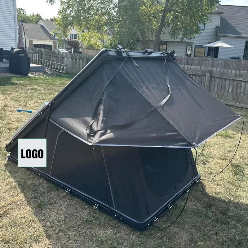 

【Popular】Car Rooftop Tent Triangle Hard Shell Waterproof Four-Season Outdoor Camping Roof Top Tent for SUV One Bedroom & Living