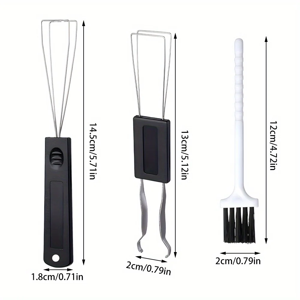 Conjunto de ferramentas de remoção de teclas, 4 unidades, com escova de limpeza para teclados mecânicos, kit extrator durável para fácil limpeza de teclado de computador