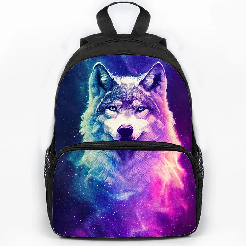 Animals Wolf Lion Pattern Schoolbag Large Capacity Backpack for Teenage Students Laptop Bag Boys Girls Casual Outdoor Daypack