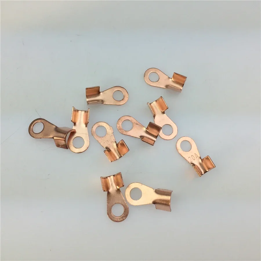 Electric car motorcycle  20A thick piece of pure copper material battery ear, line ear, 6.5mm aperture