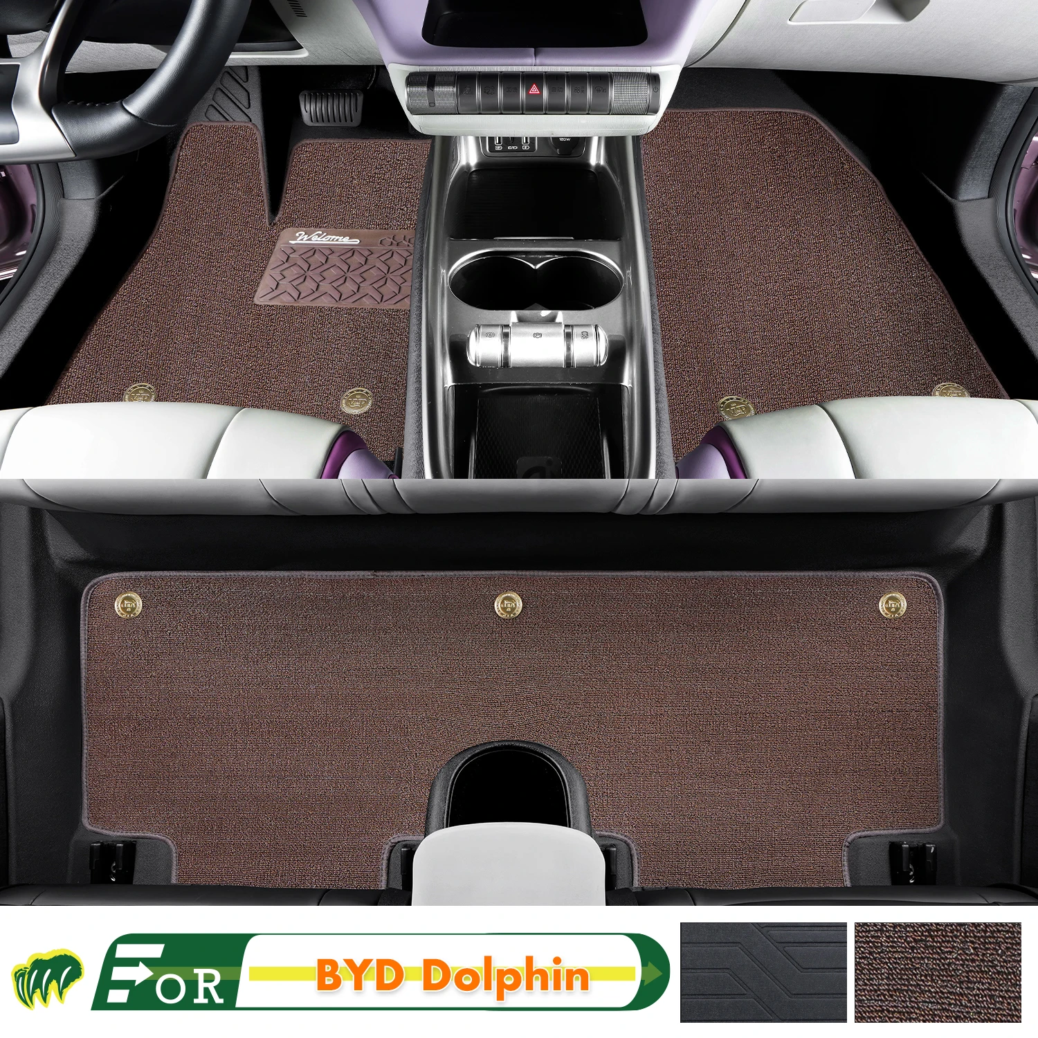 

Left-hand Drive Car Floor Mat For BYD Dolphin 2022-2024 Full Surround Foot Mat Automotive Floor Mat Interior Floor Liner