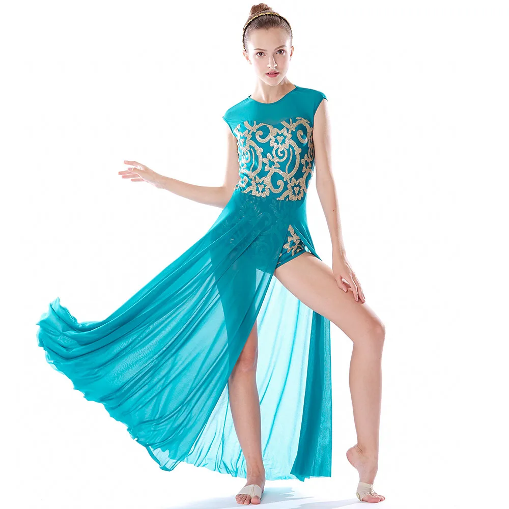 robe-de-danse-lyrique-contemporaine-midee-pour-femmes-corsage-a-paillettes-sans-manches-jupe-longue-fluide-en-maille-costume-de-scene-de-ballet