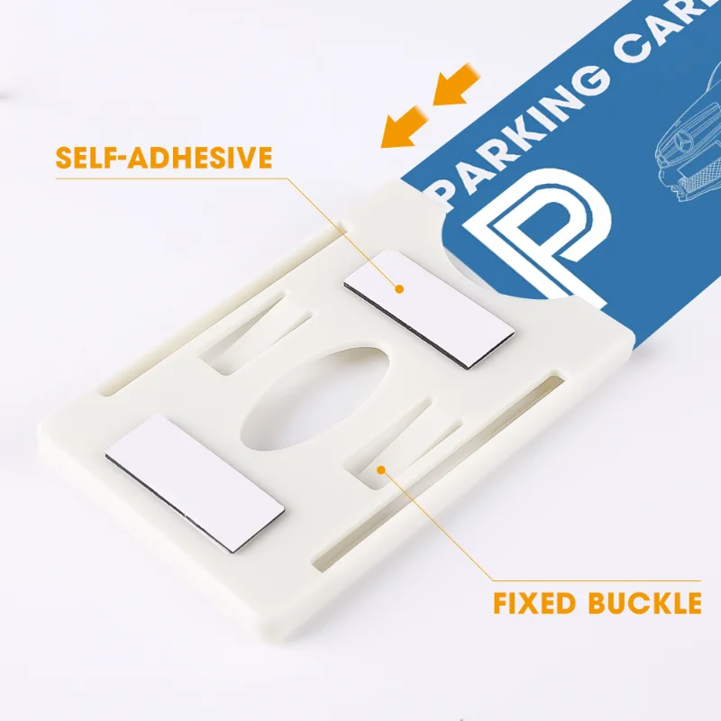 Car Card Sleeve Parking Ticket Clip Holder Auto Fastener Windscreen Park Card Organizer Stickers Home Office ID IC Clip Covers