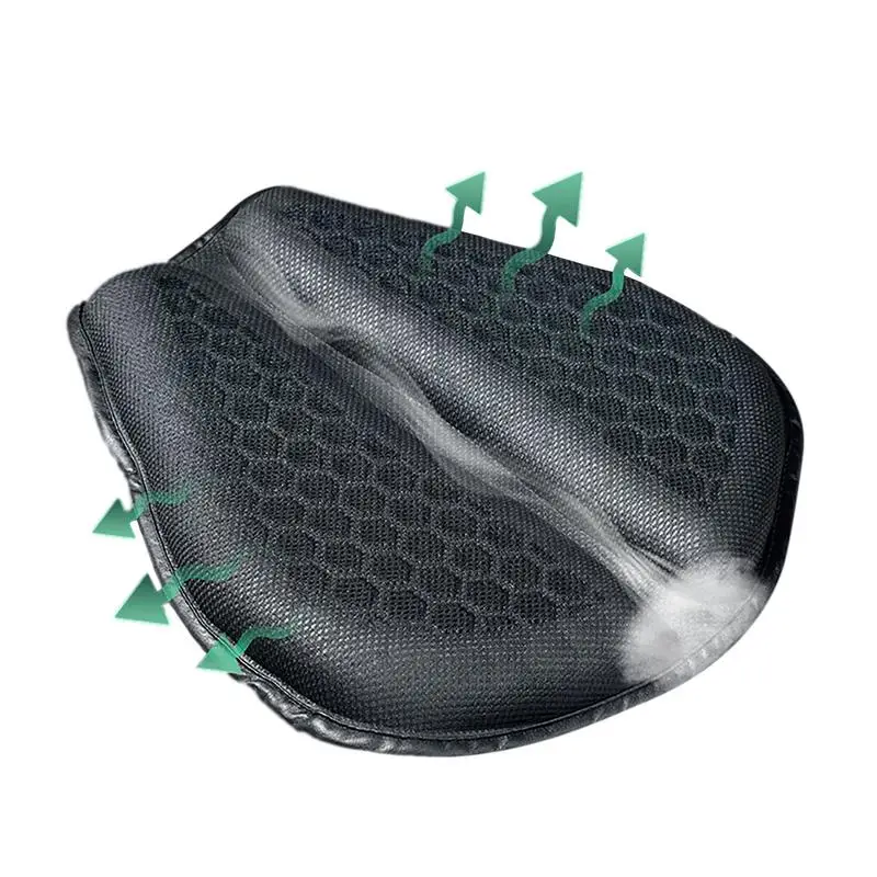 Air Motorcycle Seat Cushion Anti-Slip Motorcycle Inflatable 3D Blow Air Cushion Breathable Cushion Ride Seat Pad Accessories