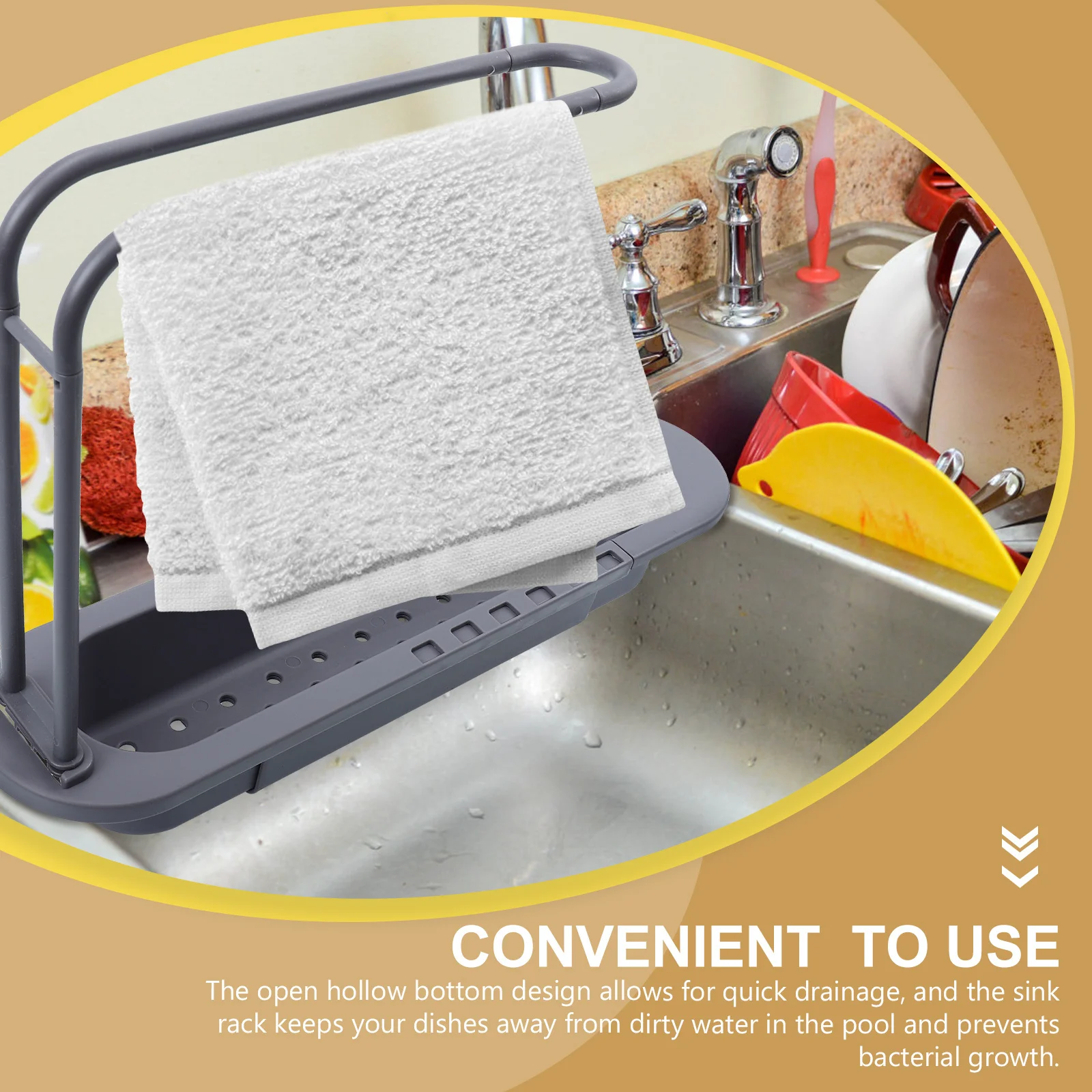 

Sponge Draining Rack Bathroom Kitchen Organizer PP Material Exquisite Craftsmanship Popularity Dishwashing Cloth Rack