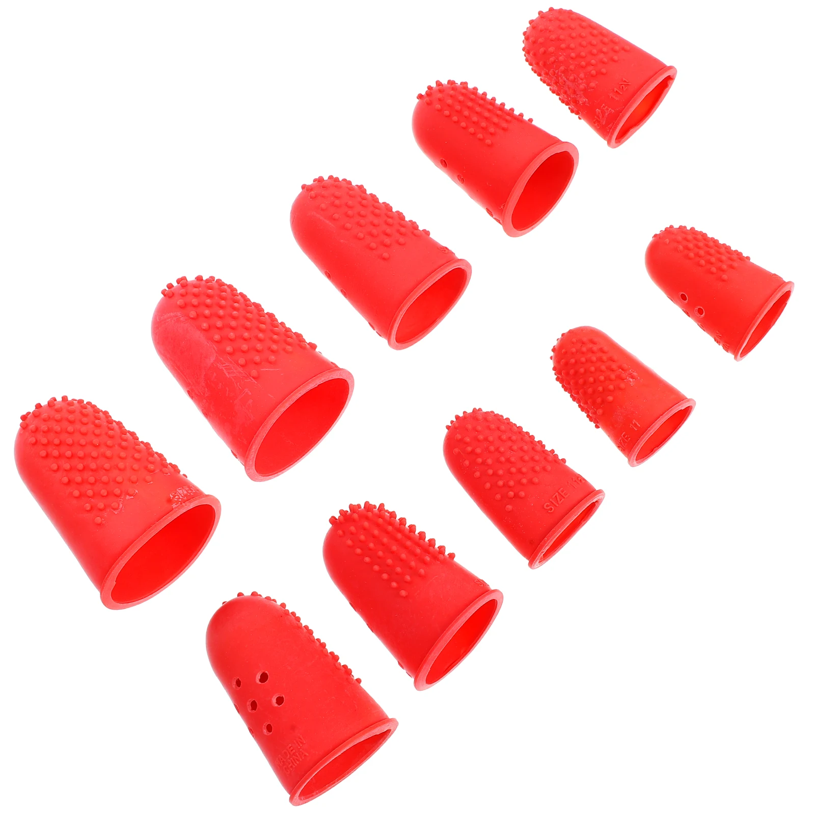 

10 Pcs Non Slip Finger Cots Protective Counting Guards Rubber Covers Durable Breathable Material Versatile Use Labor