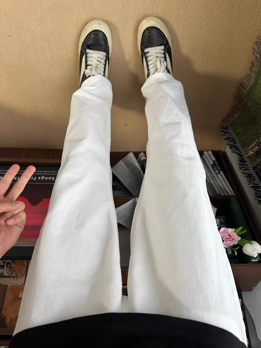

Men's Straight Leg Fce Lined Thiened Casual Jeans Loose Fit American Sle Autumn Winter Denim Pants High Waist Zipper Fly