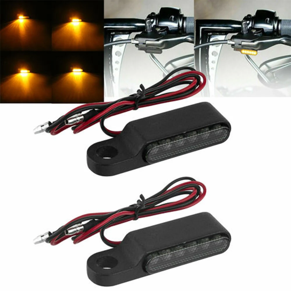 For Harley Softail Breakout 17-16 Touring Road King Glide 14-21 12V Motorcycle Mini LED Lamp Turn Signal Amber Light E Mark