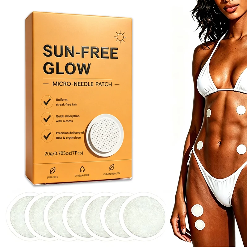 1 Box/2 Boxes/3 Boxes of Sunless Tanning Micro-Needle Patches, 7Pcs Per Box, Suitable for Face and Body - Provides a Even, Seamless Tanning Effect Without Sun Exposure - 2026 New Professional-Grade Sunless Patches: Enhance Your Natural Tan, Achieve a Radiant and Tan Complexion