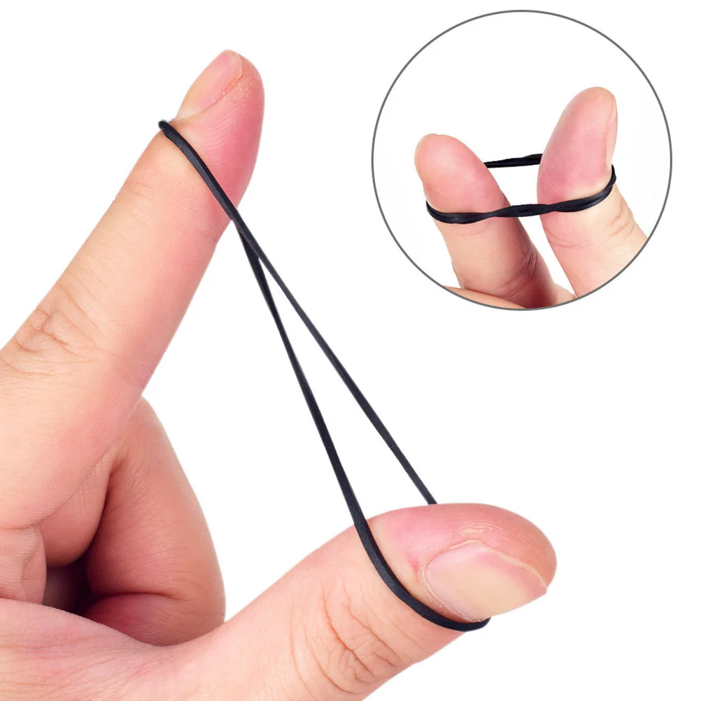 

500 Pcs Black Rubber Bands Natural Rubber Compact Lightweight Easy Storage Carry Cost Effective Tattoos Machine