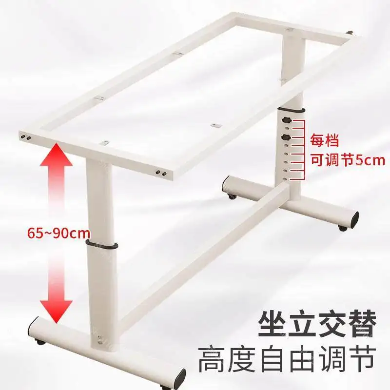 Adjustable Height Table Legs Base Iron Art Paint Thickened Office Conference Study Desk Frame Home Stable