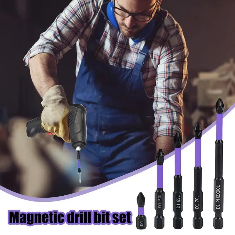 

Magnetic Drill Bits Strong Magnetic Durability Screwdriver Drill Bit Set Metal Screw Driver Anti Shock Power Tool Accessories