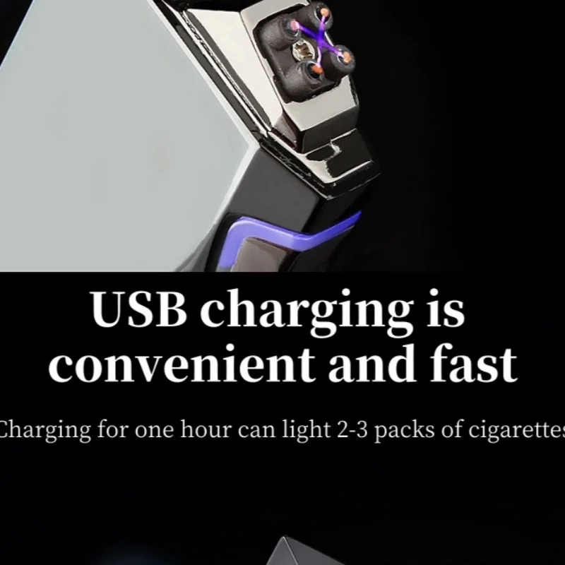 

Ветрозащитная зажигалка Jobon с двойной дугой и персонализированной интеллектуальной индукционной креативной электронной импульсной зарядкой через USB, сигаретная зажигалка