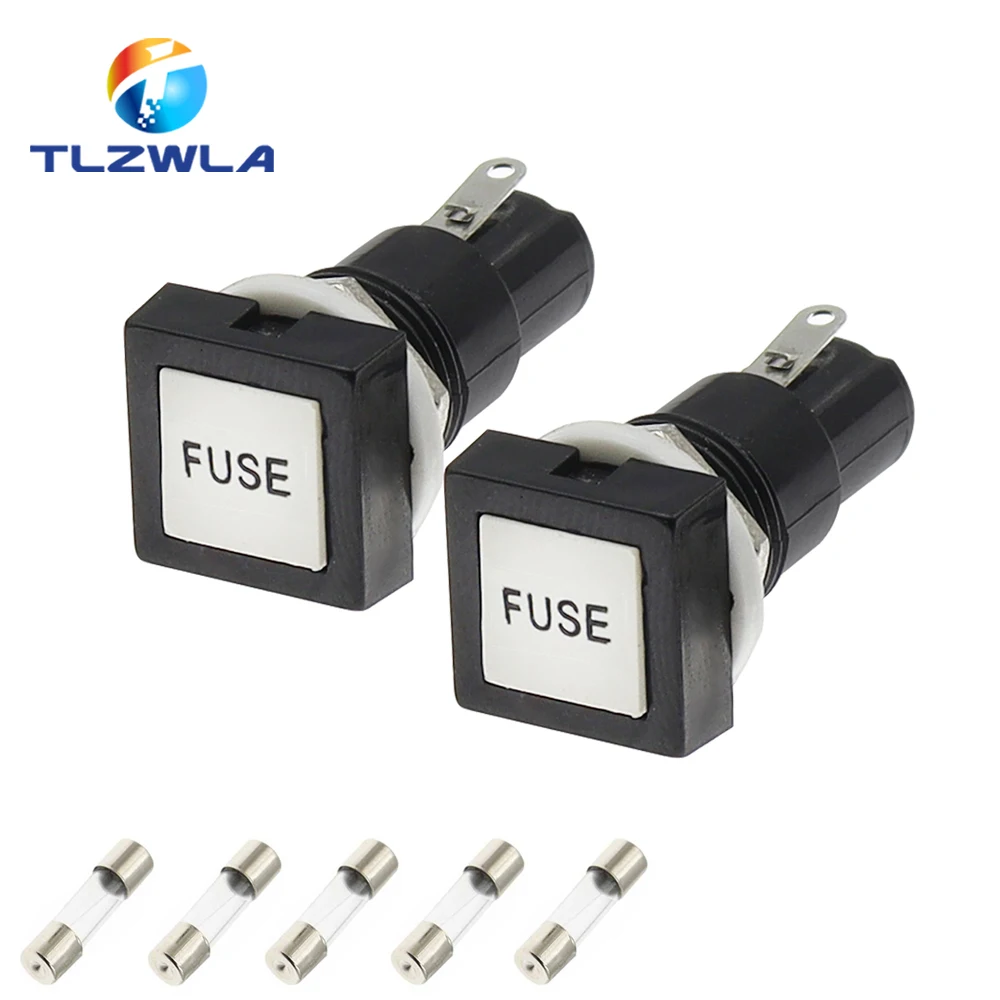 5PCS SCI R3-21 Panel Mount Chassis Fuse Holder For 5X20MM Glass Fuses 10A 250V 5*20 Holder Fuses