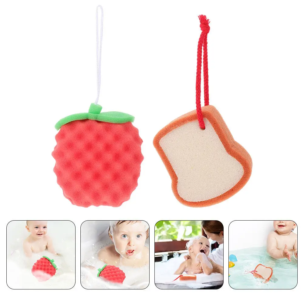 

2Pcs Baby Bath Sponge Soft Gentle Exfoliating Shower Sponge for Newborn Kids Toddler Body Scrubber Bath Supplies