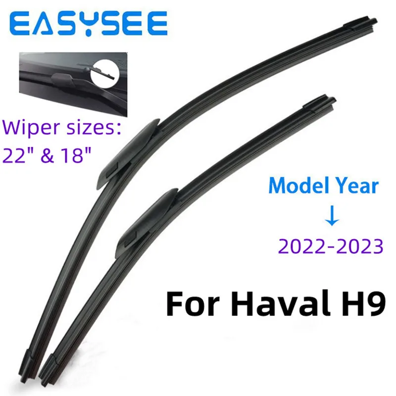 

For Haval H9 2021 2022 2023 Front Rear Wiper Blades Cutter Rubber Brushes Cleaning Window Windshield Windscreen Auto Accessories