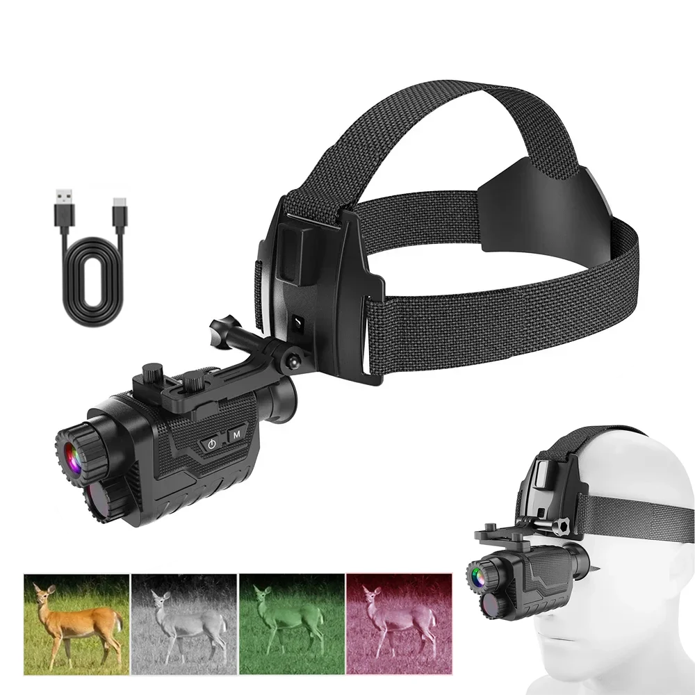 

4K Head Mounted Night Vision Monocular 8X Digital Outdoor Infrared Night Vision Telescope to Photo and Video for Camping NV8260