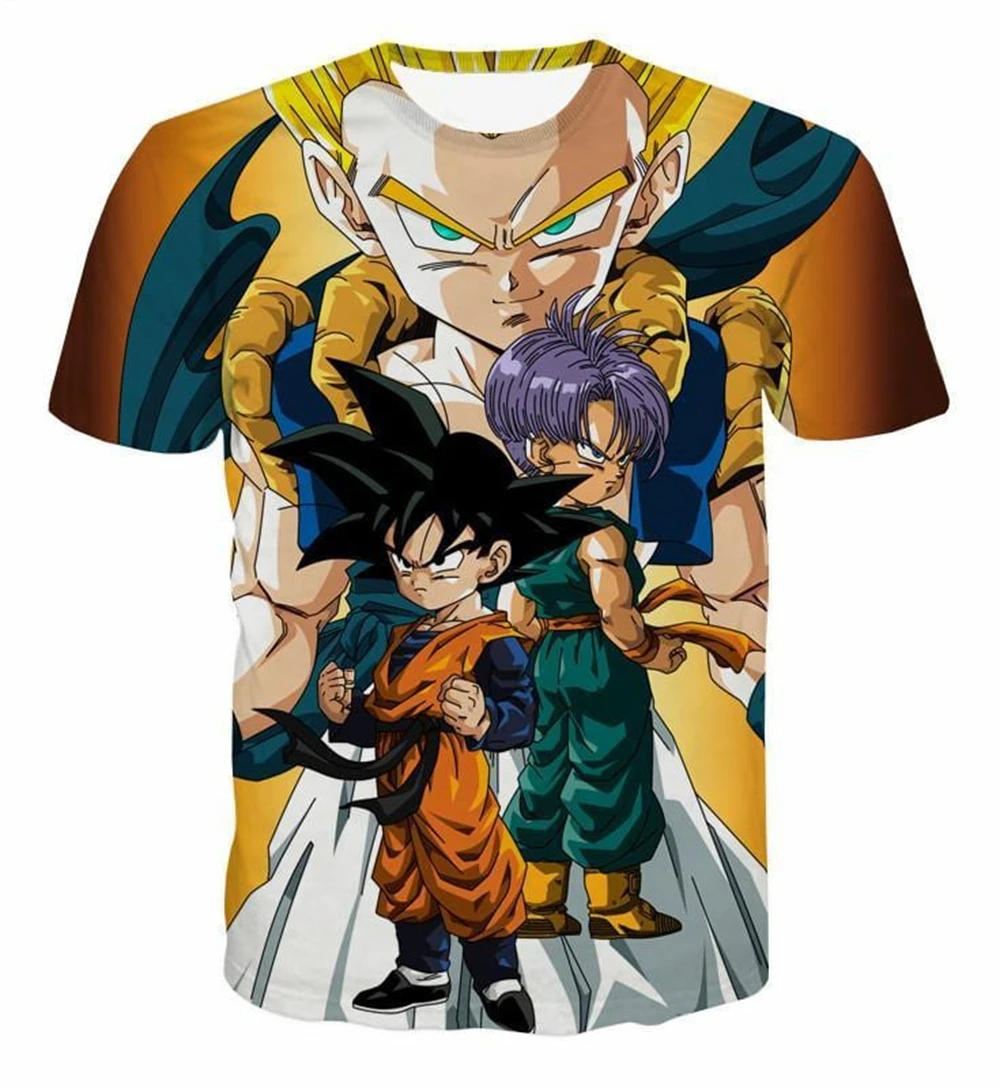 2026 Sommer Dragon Ball Retro Fitness T-Shirt Herren Oversized 3D-Druck Kurzarm Familien-Unisex Kinder-Sportshirt