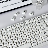 XDA Profile Keycap Minimalist White Black Dye Sublimation PBT Keycaps For Cherry Mx Switch Mechanical keyboard Custom Key Caps