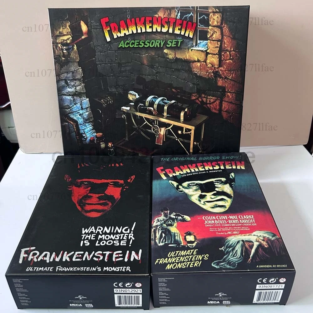 

NECA Figure Frankenstein Accessory Set Ultimate Frankenstein's Monster Warning The Monster is Loose Action Figure Model Toys