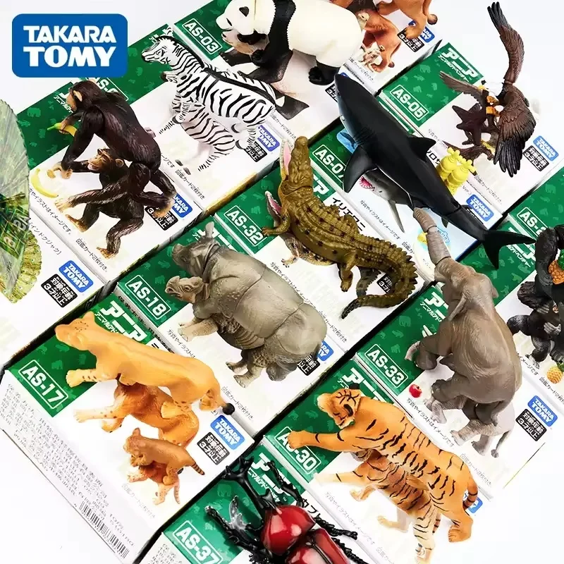 Genuine Takara Tomy Wild Animal Simulation Model Tiger Crocodile