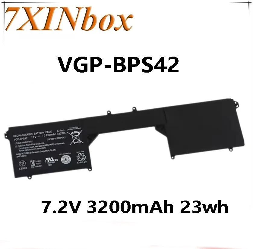 

7XINbox VGP-BPS42 7.2V 3200mAh 23wh Laptop Battery For Sony VAIO SVF11N14SCP SVF11N15SCP SVF11N18CW 1 year warranty