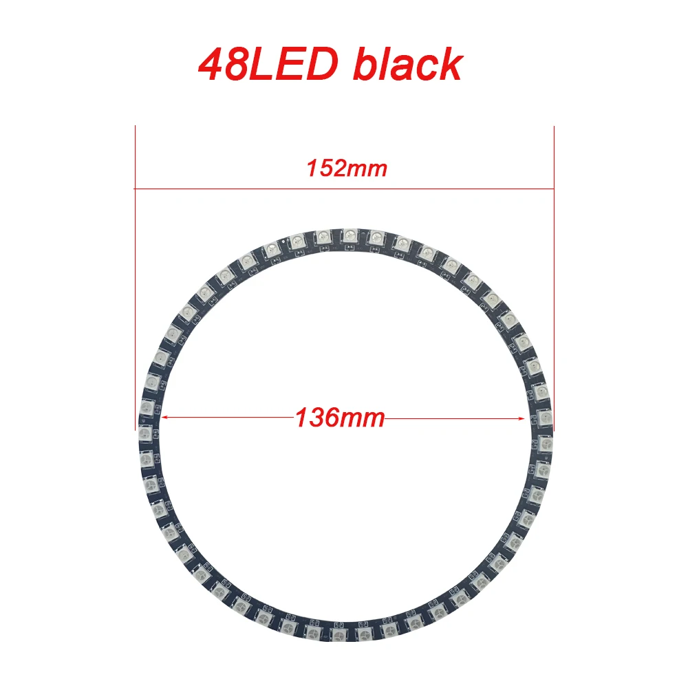 WS2812B Adressierbarer LED-Pixelring 8 bis 241 LEDs WS2812 5050 RGB-LED-Diodenring Farb-IC Integrierte LED – Detail 18