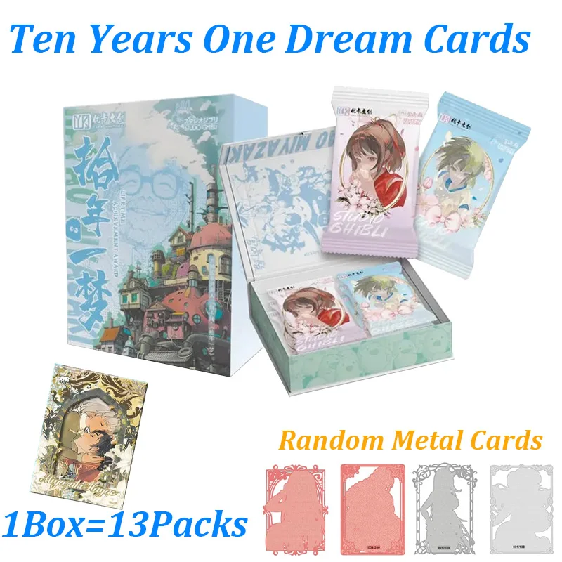 Studio Ghibli Hayao Miyazaki A Decade of Dreams Anime Collectible Cards Classic Healing Style Totoro Spirited Away Collection Ca